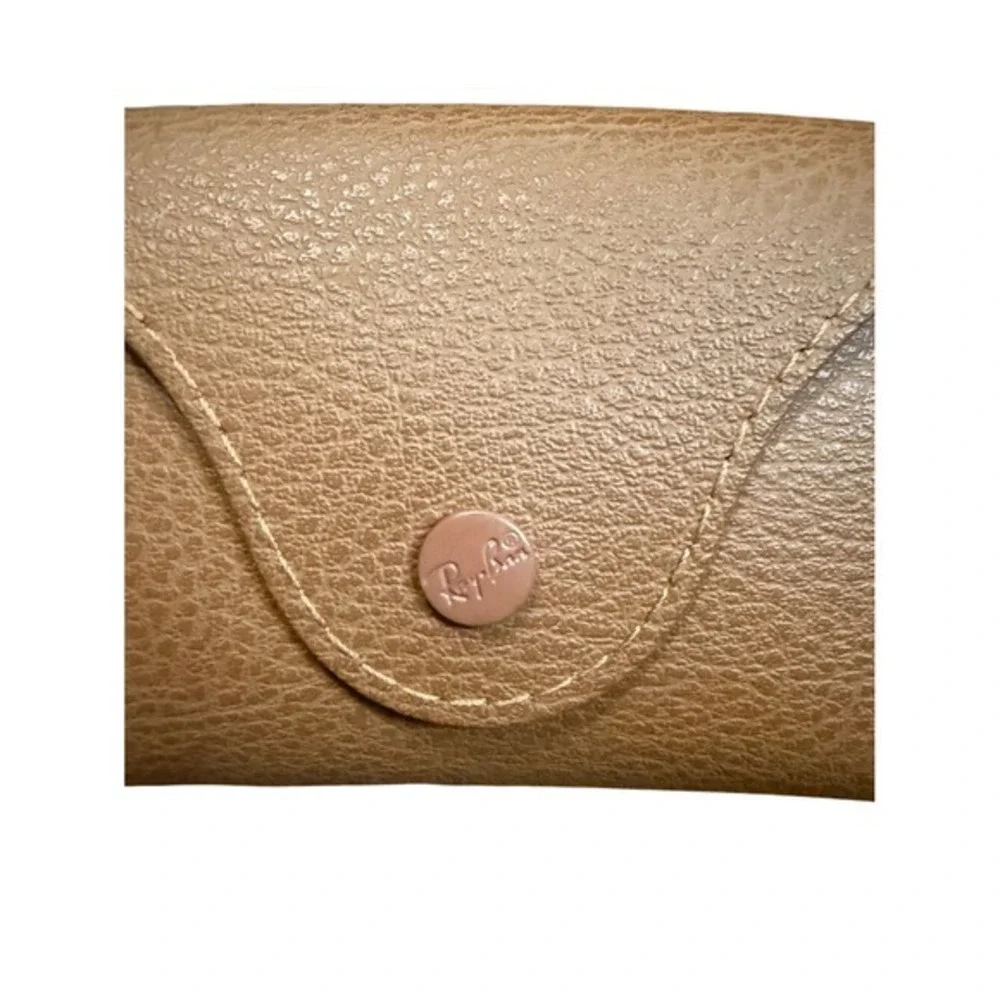 Ray-Ban Textured Brown‎ Faux Leather Sunglasses Case with Velvet Lining Luxury